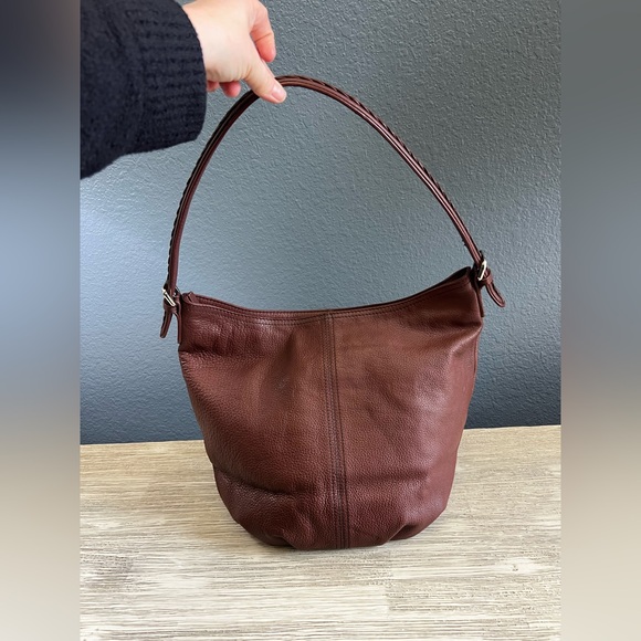 Hadaki Handbags - Hadaki Brown Leather Hobo Bag